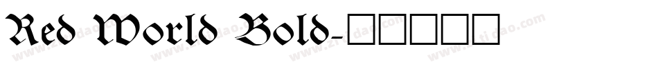 Red World Bold字体转换